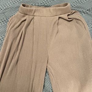 Wide leg comfy ribbed pants
